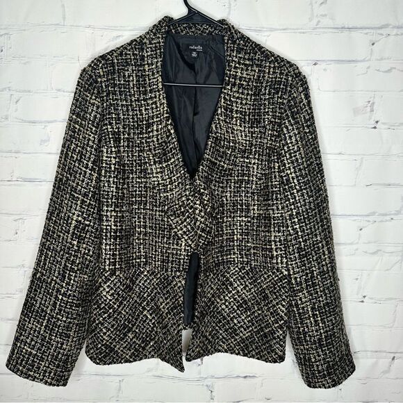 Rafaella size 1X Black & Gold Jacket - Picture 1 of 5